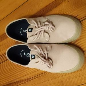 Sperry pier buoy sneaker in rose dust, women's size 7.5